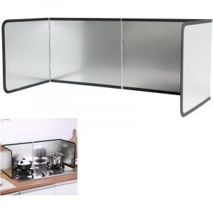 Plaque de cuisine anti &eacute;claboussures, protection d'&eacute;cran pliable 4 c&ocirc;t&eacute;s anti &eacute;claboussures, anti &eacute;claboussures, facile &agrave; nettoyer, ustensiles de