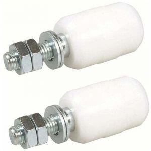 Olive De Guidage Sup&eacute;rieure Nylon, 2 Unit&eacute;srouleaux pour Porte Coulissante, Fixation avec Tige Filet&eacute;e, Olive ou Galet de Guidage pour Portail