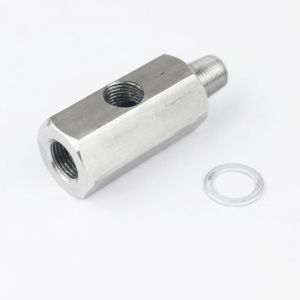 Shining House - Té de capteur de pression d'huile en acier inoxydable 1/8' npt Turbo Ligne d'alimentation en huile Manomètre Pièces automobiles (1/8'