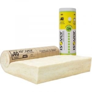 Isover &ndash; Laine de verre IBR rev&ecirc;tu kraft 240 mm R=6 &ndash; 3,50 m x 1,20 m &ndash; Isolation thermique et acoustique pour combles perdus