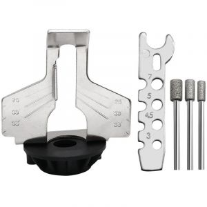 Kit d'aff&ucirc;tage de tron&ccedil;onneuse 5pi&egrave;ces - Limes diamant&eacute;es - Guide d'angle pour perceuse, tron&ccedil;onneuse, lame et tondeuse &agrave; gazon