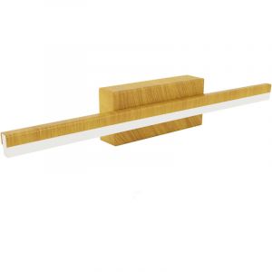 Applique murale LED d&eacute;corative - 9W - Bois pin - Blanc neutre - IP44 - 400mm