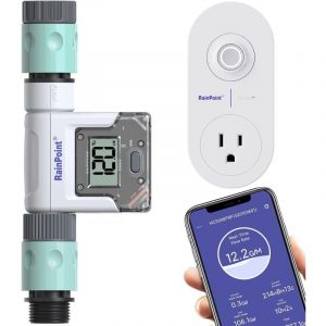 Coocheer - rainpoint Débitmètre d'eau WiFi, compteur intelligent avec 4 modes, mesure la consommation gpm, pour arrosage de tuyau d'arrosage