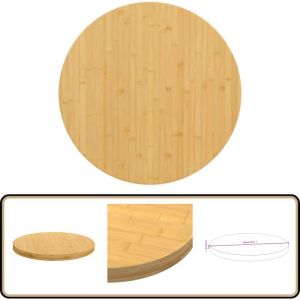 Dessus de table Ø90x4 cm bambou - Plateau De Table - Dessus De Table - Table Basse - Table Ronde - Mobilier Intérieur