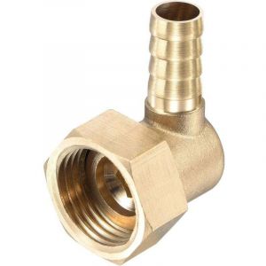 Raccord de tuyau cannel&eacute; en laiton - 10 mm - Raccord cannel&eacute; x G1/2 femelle - &Eacute;crou pivotant - Pour eau, carburant, air
