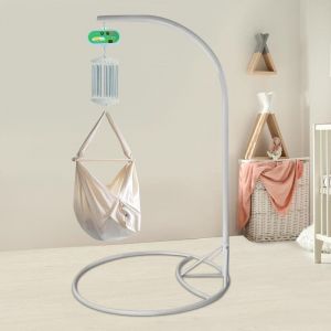 Berceau &eacute;lectrique &agrave; ressort pour b&eacute;b&eacute; - Capacit&eacute; de charge : 20 kg - Avec moteur - 7 ressorts suspendus - Balan&ccedil;oire &eacute;lectrique - Commande avec