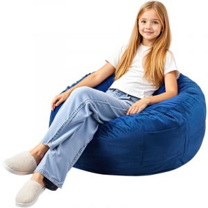 Mophorn Pouf rond de 3 pieds - Housse amovible et lavable. Rempli de mousse à mémoire de forme 25D, velours hollandais doux. Idéal pour la chambre ou