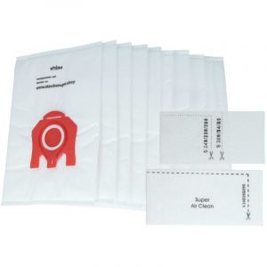 10x Sacs compatible avec Miele Tropic, Turbo, Turbo Power 2300, Total Care 2000 aspirateur - microfibres non tissées, 27,5cm x 18cm blanc - Vhbw