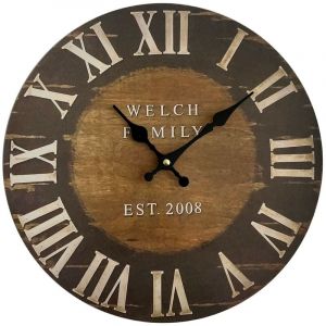 Mobili Rebecca - Rebecca Mobili Horloge de Salon Horloge Murale Bois Industrielle 33,8x33,8x4