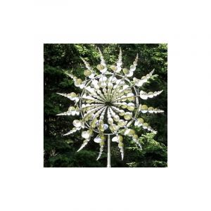 Moulin à vent en métal unique et magique, sculpture cinétique à énergie éolienne 3D, éolienne en métal solaire, éoliennes solaires pour pelouse pour