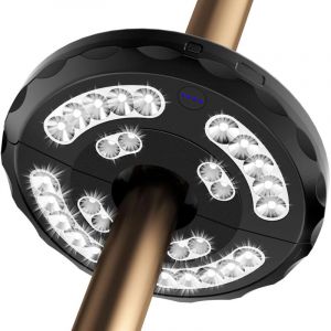 Lampe Parasol, 28 LED Lumi&egrave;re Parasol 3 Modes &Eacute;clairage Rechargeable Lampes pour Parasol,Lumi&egrave;re de Secours, pour Panne de Courant pour Camping,