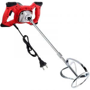 Brisunshine - Malaxeur Mortier Colle (2100W, 0-800 r/min, avec 6 vitesses r&eacute;glables, fonctionnement &agrave; verrouillage), M&eacute;langeur de Ciment et