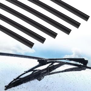 Caoutchouc Essuie Glace Universel, 6 Pi&egrave;ces de Caoutchouc d'Essuie-Glace, Lame Essuie Glace de Remplacement, Compatible avec Tous les Essuie-Glaces