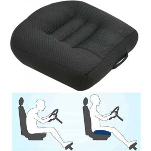 Siège rehausseur pour voiture, siège rehausseur pour adulte, coussin rehausseur pour plus de soulagement et de confort avec maille respirante (noir)