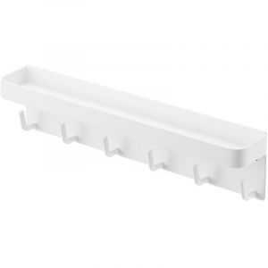 Porte cl&eacute; mural &agrave; 6 crochets, petit accroche clef mural sans percer, boite a clefs murale decorative pour rangement des cl&eacute;s et courrier &agrave; l'entr&eacute;e,