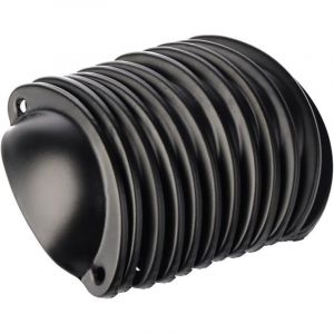 12 Poign&eacute;e de Coquille Vintage pour Tiroir Armoire Meuble Cuisine, Fer Incurv&eacute; Bouton de Porte de Placard Retro 8,2 cm x 3,5 cm Noir