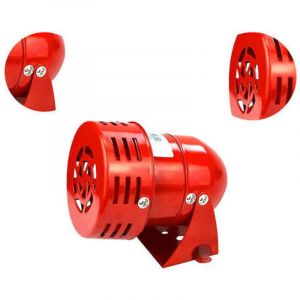 Sir&egrave;ne alarme 220V puissante sir&egrave;ne ext&eacute;rieure alarme 120dB rouge moteur fil Sirne m&eacute;tal corne industrie bateau alarme Ruikalucky..