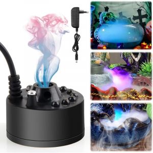 Mist Maker, Nébuliseur à Ultrasons avec led, Brumisateur d'eau de Fontaine 350 ml/h, Dispositif de Brouillard (avec prise ue), Brumisateur Halloween