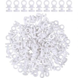 CCYKXA 100 Pcs Glisseurs pour Rail &agrave; Rideaux - Crochets en Plastique Blanc Coulissants - Id&eacute;al pour la Plupart des Rideaux ou Rideau de Douche