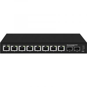Elfcam - 10Gb Commutateur Switch Fibre Optique Compatible avec Freebox Ultra et Orange Livebox 6, avec 2 Ports 10G sfp+ et 8 Ports 2,5 Gigabit