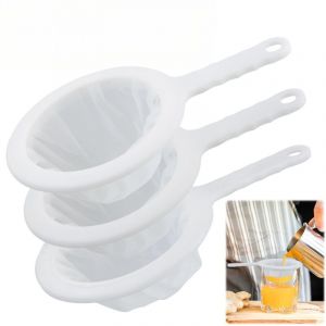 3 Pi&egrave;ce Filtres En Nylon,Tamis Filtre Alimentaire, Tamis &agrave; Jus,Filtres &agrave; Mailles Fines,Filtre &agrave; Vin,Pour filtrer les huiles,Caf&eacute;,Vin,Jus,Lait de