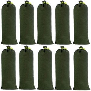 10pcs Sac a Sable en Toile Boudin Anti Inondation Contre Sable Inondation Les Mod&egrave;les Am&eacute;lior&eacute;s ne se Fanent pas pour Drainage pour Garage Magasin