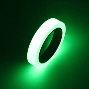 Memkey - 10Mx1CM Ruban Autocollant Fluorescent, Glow in The Dark Tape, Ruban Adhésif Lumineux Vert Brillant, Ruban Adhésif Phosphorescent de