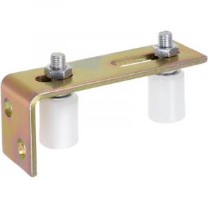 Galet de guidage pour porte coulissante, galet réglable avec support en l, adapté aux roues de porte coulissante sur rails d'angle et rails ronds,