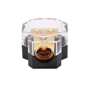 Bloc de Distribution D'Alimentation D'Amplificateur Audio Voiture 1 en 2 Voies R&eacute;Partiteur Masse Blocs