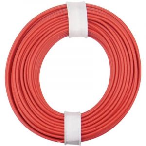 125-010 Fil de c&acirc;blage 1 x 0.25 mm&sup2; rouge 10 m - Donau Elektronik