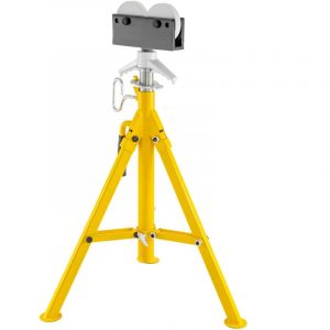 Vevor - Support chandelle a tuyaux 4500 lbs Support de tuyau avec tete a roller pour soutenir le tuyau pendant le filetage hauteur reglable jusqu'a