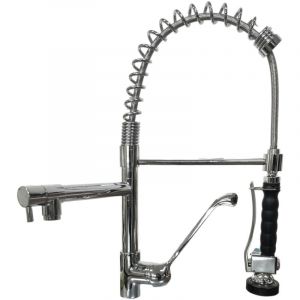 Bagnoclic - Mitigeur robinet de prélavage double sortie complet de manette clinique