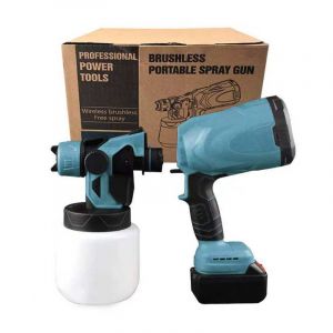 Pistolet de peinture sans fil, pistolet de peinture sans fil 21v pistolet de peinture à batterie pour mur de porte de clôture de meubles