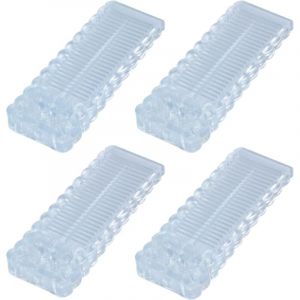 Cale Porte Sol Caoutchouc, 4 Pièces Antidérapante Bloc Arrêts de Portes Durables Butee de Portail Bloque Butoir de Porte Empilables pour Tous Types