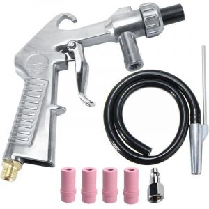 Kit de sablage au jet de sable Pistolet d'alimentation par siphon pour sablage Buse pour éliminer la rouille Sablage abrasif pour cabines de sablage