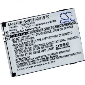 Batterie remplacement pour Humanware ICP6/34/50 pour loupe de lecture électronique (1100mAh, 3,7V, Li-ion) - Vhbw