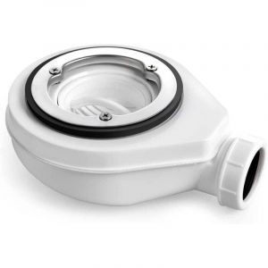 Siphon de receveur de douche 90 mm, diam&egrave;tre de sortie 40/50 mm, bonde avec siphon pour cabines de douche, bonde de douche avec siphon anti-odeurs +