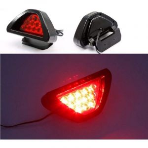 Feu de freinage à led de voiture, style F1 drl rouge 12 led arrière antibrouillard feu de freinage triangulaire feu de sécurité d'arrêt feu arrière