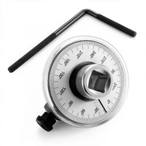 Germany Rapporteur d'angle de Rotation de Voiture, Instrument de Mesure d'angle 360°, Goniomètre 1/2', Clé Dynamométrique de Torsion, Bras Réglable