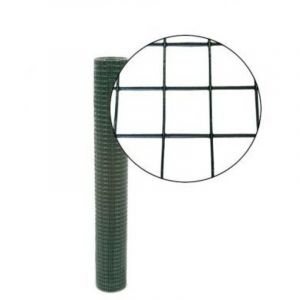 Cloture&jardin - Grillage Soud&eacute; Vert - Maille Carr&eacute;e 13mm - Longueur 25m - 0,50 m&egrave;tre