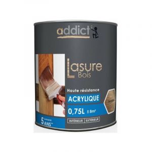 Lasure bois acrylique 0.75L, incolore.