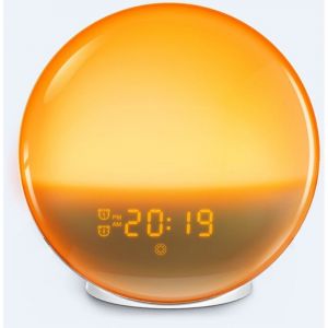 R&eacute;veil Lumineux Simulateur d'aube, Eveil Lumi&egrave;re Reveil Matin avec Snooze/Minuteur, Machine Bruit Blanc avec Sons Apaisants, R&eacute;veil Lumi&egrave;re Veilleuse