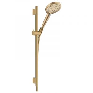 Hansgrohe - Ensemble barre de douche Unica s Puro + Flexible + Pommeau de douche Raindance Select s Bronze Brossé