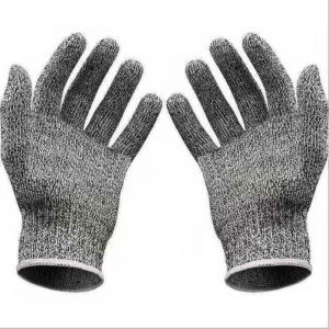 Gants de Travail r&eacute;sistants aux coupures NiveauTriomphe 5 Gants de s&eacute;curit&eacute; pour Homme Gants Anti-coupures pour Cuisine Boucher Travail ext&eacute;rieur (L)