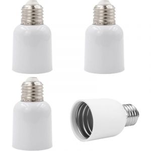 E27 vers E40 Adaptateur de culot de lampe en BLANC- 4x adaptateurs de lampe pour reformater une lampe E40 vers une douille E27 - Set de 4