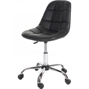 HHG - jamais utilisé] Fauteuil de bureau Lier, chaise pitovante, siège baquet, similicuir, noir