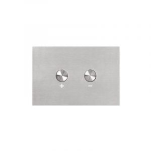 OLI - Plaque de commande 3/6L blink pneumatique double débit - inox brossé - Regiplast