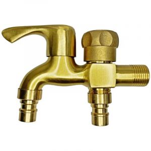Tuserxln - Robinet Double 1/2' Robinet de jardin laiton Robinet Extérieur Jardin Anti-Gel Robinet à Double Sortie Robinet Machine à Laver robinet