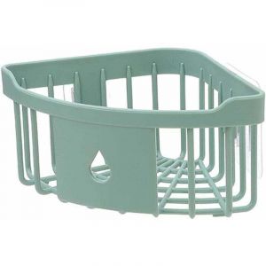 Cuisine Salle de Bain en Plastique Triangle de Rangement Organiser &Eacute;tag&egrave;re de Douche d'angle Mural Panier Caddy avec Ventouse Vert
