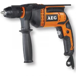 Perceuse &agrave; Percussion Aeg Sbe 600r 600 W, Mandrin Auto-serrant En M&eacute;tal De 13 Mm